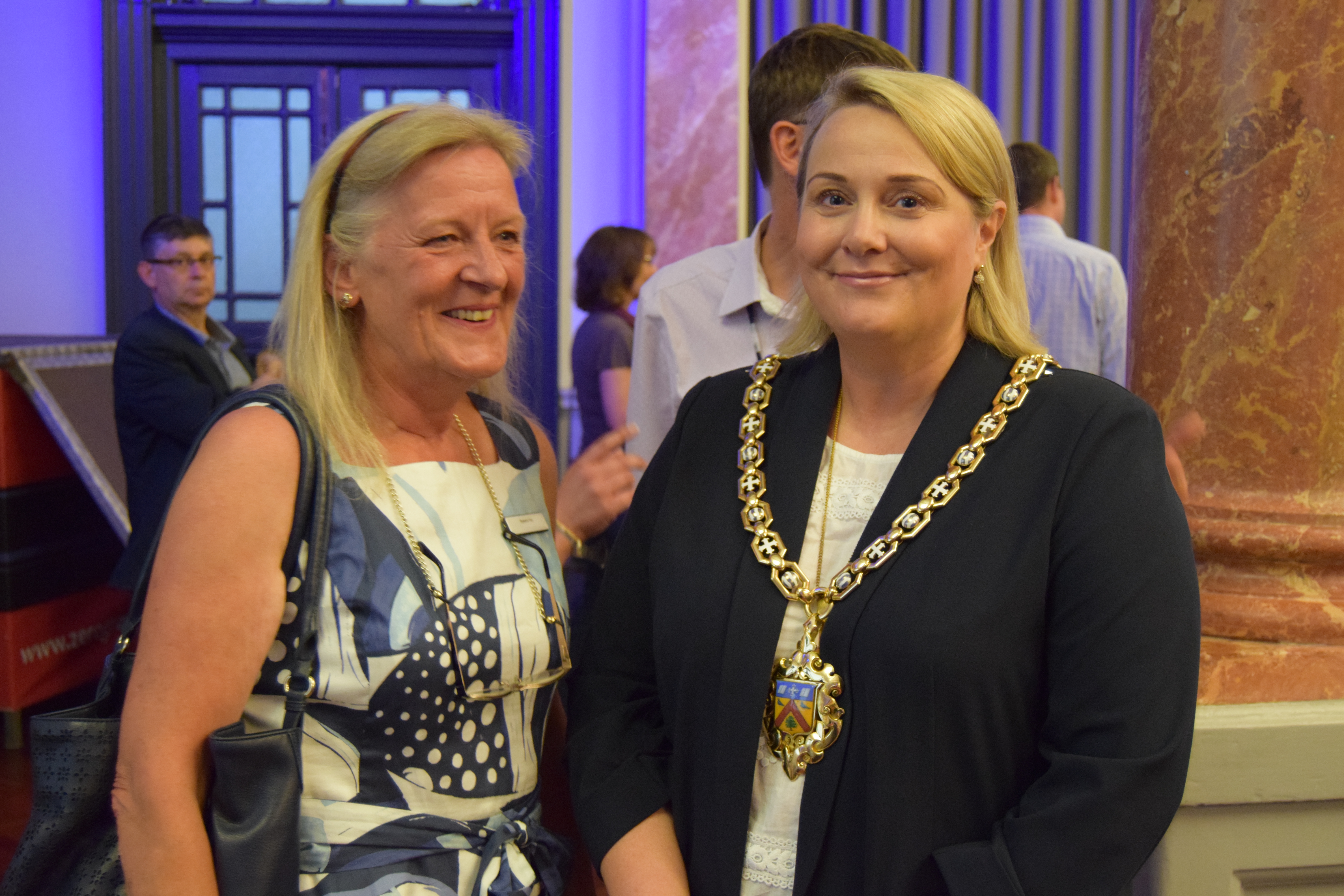 Councillor Rowena hay and Mayor Klara Sudbury