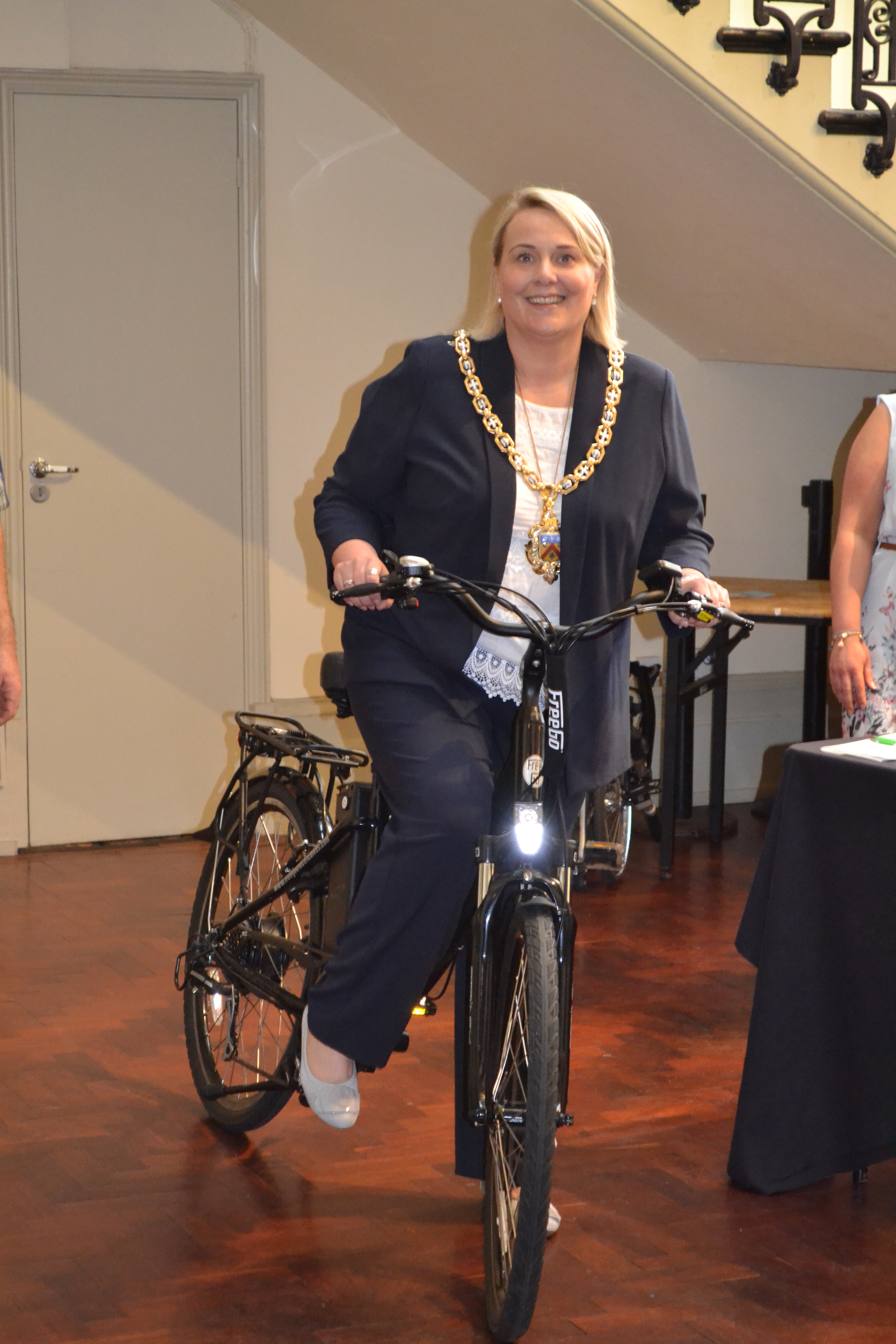 Mayor-electric-bike-pose